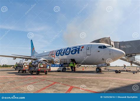 Airline Flydubai Plane Stand At Dubai Airport Dubai United Arab