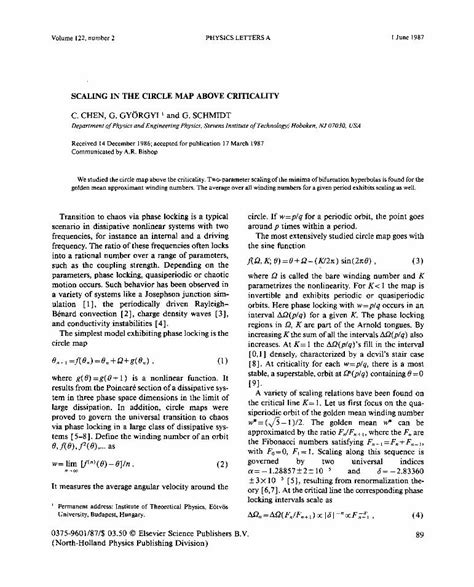 PDF Scaling In The Circle Map Above Criticality DOKUMEN TIPS