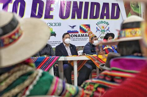 Pacto De Unidad Y Primeros Mandatarios De Bolivia Ratifican La Unidad Nacional Como Eje