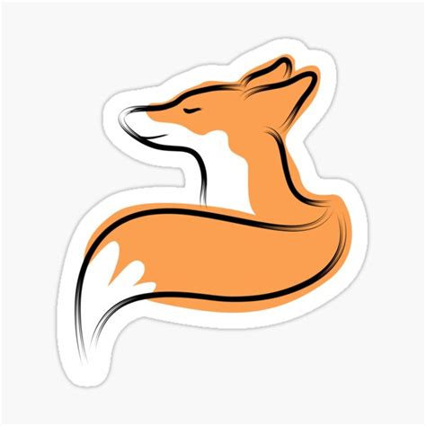 Cute Fox Sticker For Sale By Honghonk Redbubble