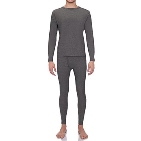 Rocky Mens Thermal Underwear Set Insulated Top And Bottom Base Layer For Cold Weather Melange