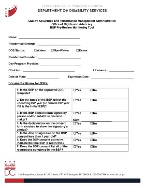 Fillable Online Dds Dc Quality Assurance And Performance Management