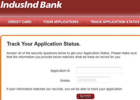 Check IndusInd Bank Credit Card Application Status Online