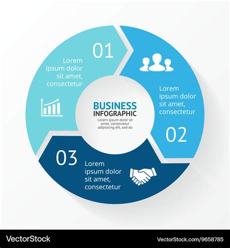 Circle Arrows Infographic Cycle Diagram Royalty Free Vector