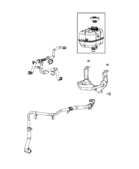 Jeep Wrangler Hose Coolant Bottle Inlet Air 68280801AE Jeep