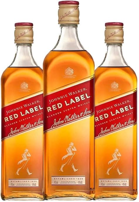 Whisky Johnnie Walker Red Label Ml Paquete De Botellas