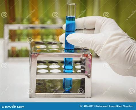 Hand Holding A Test Tube Stock Photo Image Of Medical 149769722