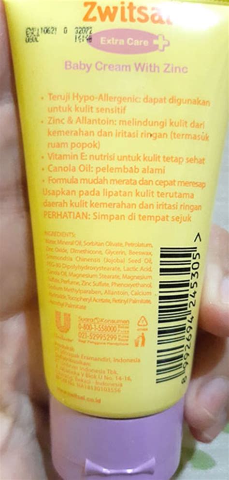 Review Krim Ruam Bayi Bag 1 Zwitsal Baby Cream Extra Care With