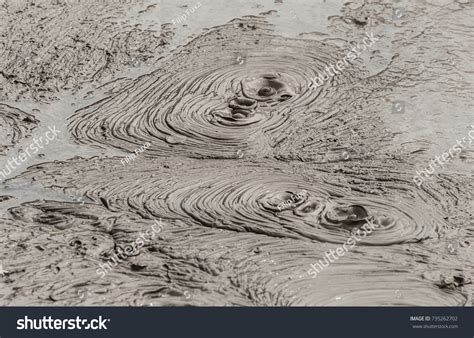 Hot Boiling Mud Fumarole Bubbling Exploding Stock Photo 735262702