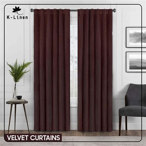 Premium Velvet Curtain Dark Brown