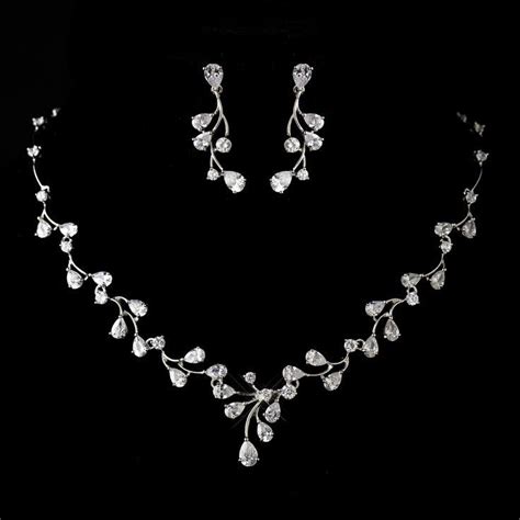 Jewelry - Rhodium Plated CZ Wedding Jewelry Set #2501393 - Weddbook