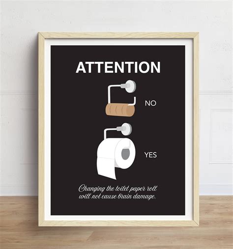 Funny Bathroom Art Toilet Paper Print Bathroom Wall Art