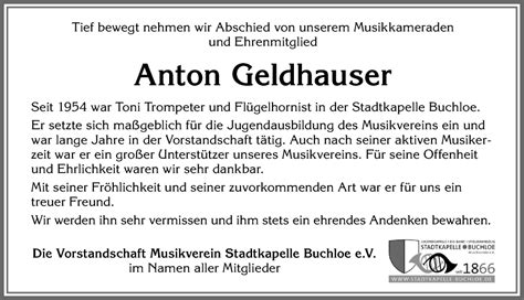 Traueranzeigen Von Anton Geldhauser Allg Uer Zeitung