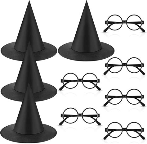 Amazon Satinior Pieces Halloween Black Witch Hat And Pieces