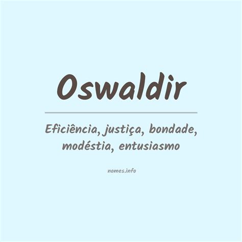 Significado Do Nome Oswaldir