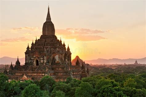 Sulamani Temple At Sunset Bagan Myanmar Stock Photo Image Of