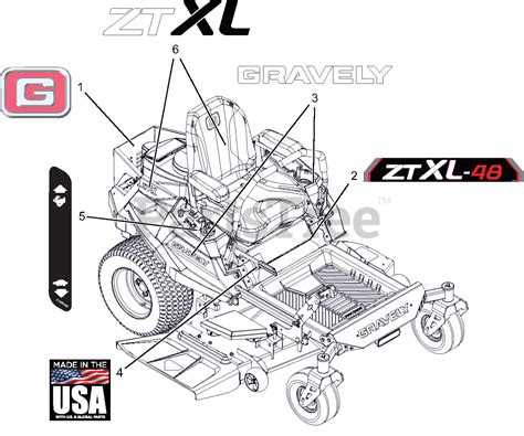 Gravely 915261 ZT XL 48 Gravely 48 Zero Turn Mower 23hp Kawasaki