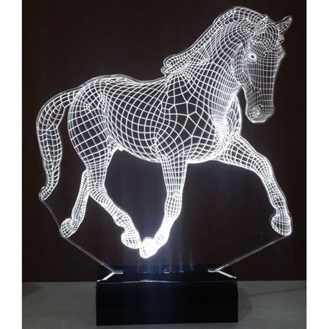 Luminária Led 3D Abajur Cavalo Display Led 3d Shopee Brasil