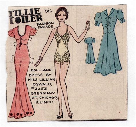 1930s Tillie The Toiler The Fashion Parade Paper Dolls Vintage Paper