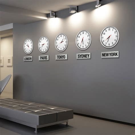 Custom Time Zones Office Decor 3D - Moonwallstickers.com