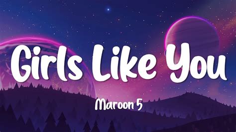 Maroon Girls Like You Lyrics Youtube