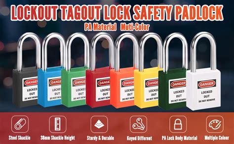 MroMax Lockout Tagout Lock Safety Padlock Keyed Differently Loto