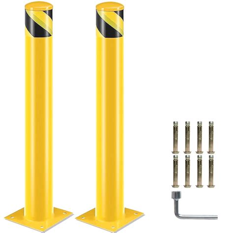 Safety Bollard Post 48 Inch Height Steel Bollards 45 Inch Diameter