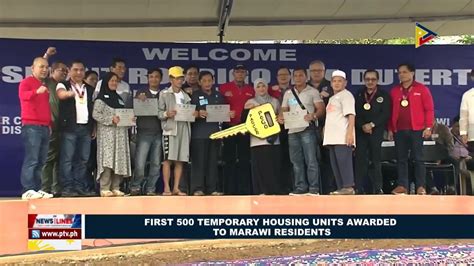 First Temporary Housing Units Awarded To Marawi Residents Video