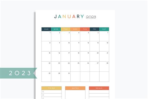 Monthly Planner Calendar 2023 Graphic by DesignStudioTeti · Creative ...