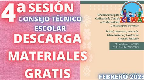 CEAA Descarga PRESENTACIÓN y MATERIALES Cuarta Sesión CTE Viernes 24