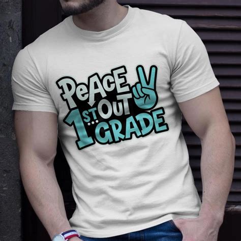 Peace Out 1st Grade Last Day School First Grade Graduation Unisex T