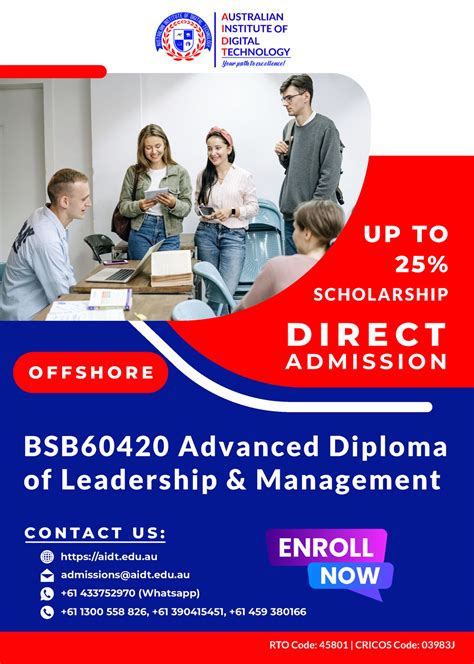 Advanced Diploma Of Leadership Management Australian Institute Of