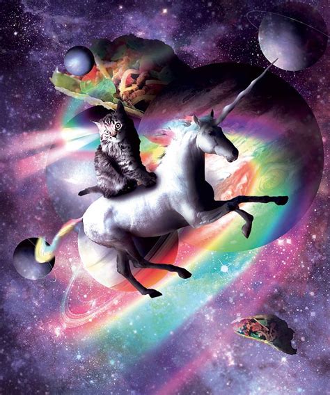 Rainbow Unicorn In Space