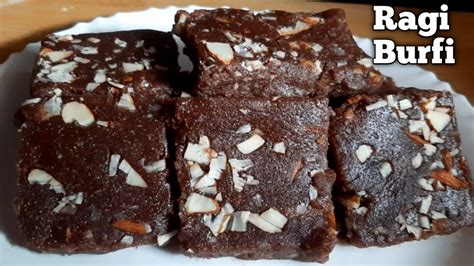 Ragi Barfi Recipehealthy Mithai Recipeರಾಗಿ ಬರ್ಫಿragi Jaggery Burfi