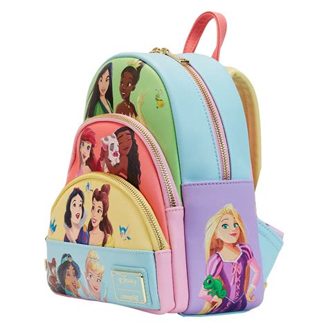 Disney Princesses Collage Triple Pocket Mini-Backpack