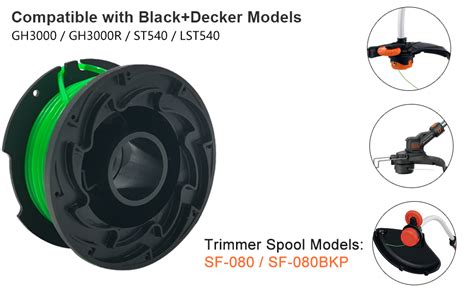 Uuboxs Sf String Trimmer Spool For Black And Decker Gh Gh R