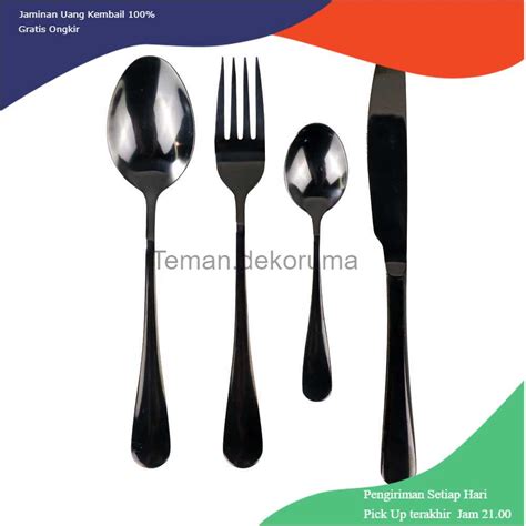 Jual Td Ai Roxy Cutlery Set Perlengkapan Makan Sendok Garpu Pisau