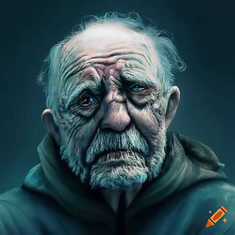 Image Of A Lonely Old Man With A Positive Outlook On Craiyon