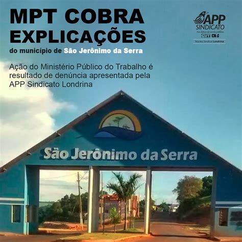 Mpt Cobra Explicações Do Município De São Jerônimo Da Serra — Núcleo