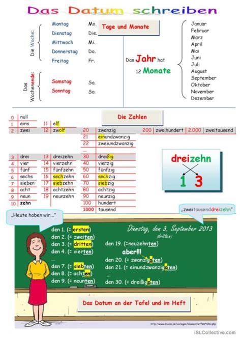 Zahlw Rter Deutsch Daf Arbeitsbl Tter Pdf Doc