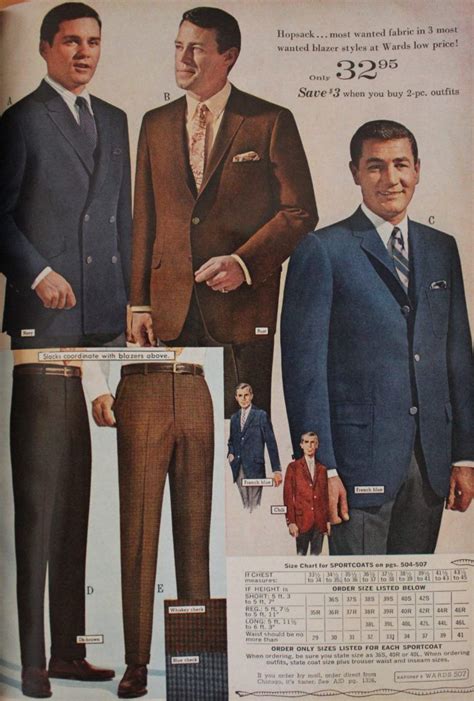 1960 Mens Basic Suits 1960s Fashion Mens Vintage Mens Fashion Fashion