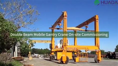 Double Girder Rubber Tyred Gantry Crane With Rubber Rtg Girder Wheelted