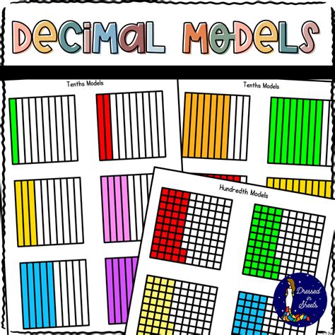 Printable Decimal Models Tenths And Hundredths Made By Teachers