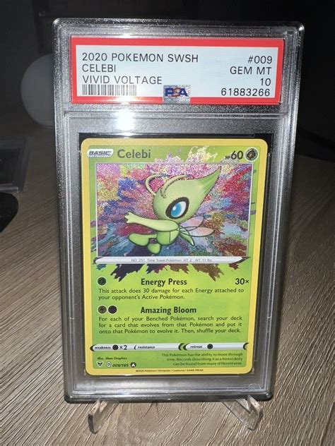 Celebi Holo Pok Mon Swsh Vivid Voltage Rare Psa Gem