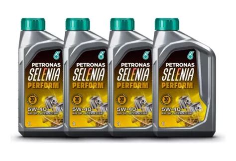 Kit 4l Óleo Petronas Selenia Perform 5w 40 Api Sn Sintético Frete grátis