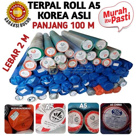 Jual TERPAL ROLL A5 KOREA IMPORT BAHAN PE BERKULITAS MURAH TERPAL