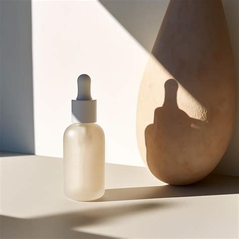 Premium Psd Frosted Glass Cosmetic Face Oil Bottle