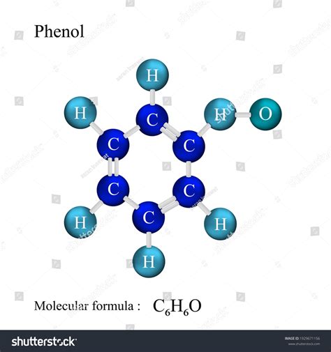 Lewis Structural Formula Phenol Molecular Formula Stock Vector (Royalty ...