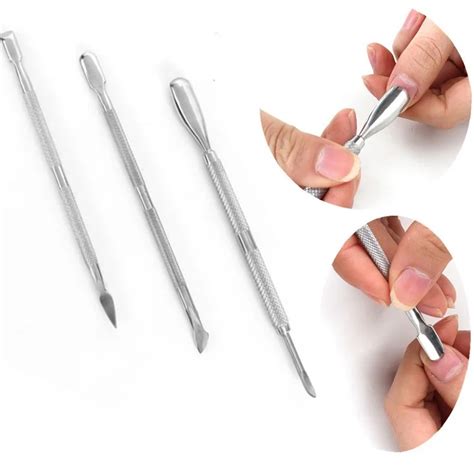 Pc Set Nail Pusher Spoon Remover Stainless Steel Cuticle Metal