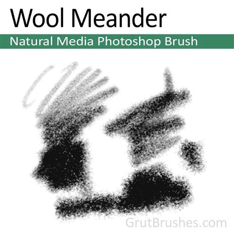 Wool Meander - Photoshop Natural Media Brush - Grutbrushes.com